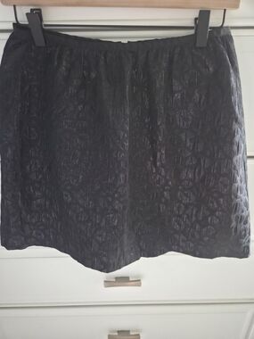 Old Navy Black Floral Jacquard A-Line Mini Skirt